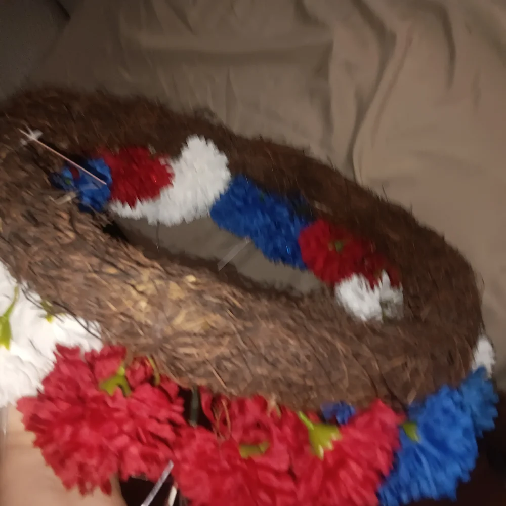 Celebrate It Glitter Carnation & Tinsel Wreath